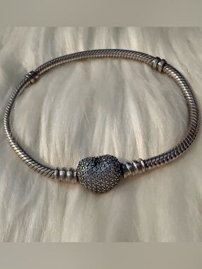 Pandora Heart Pavé Charm Bracelet